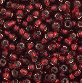 11/0 Preciosa Seed Beads Silver Lined Dark Red #35056
